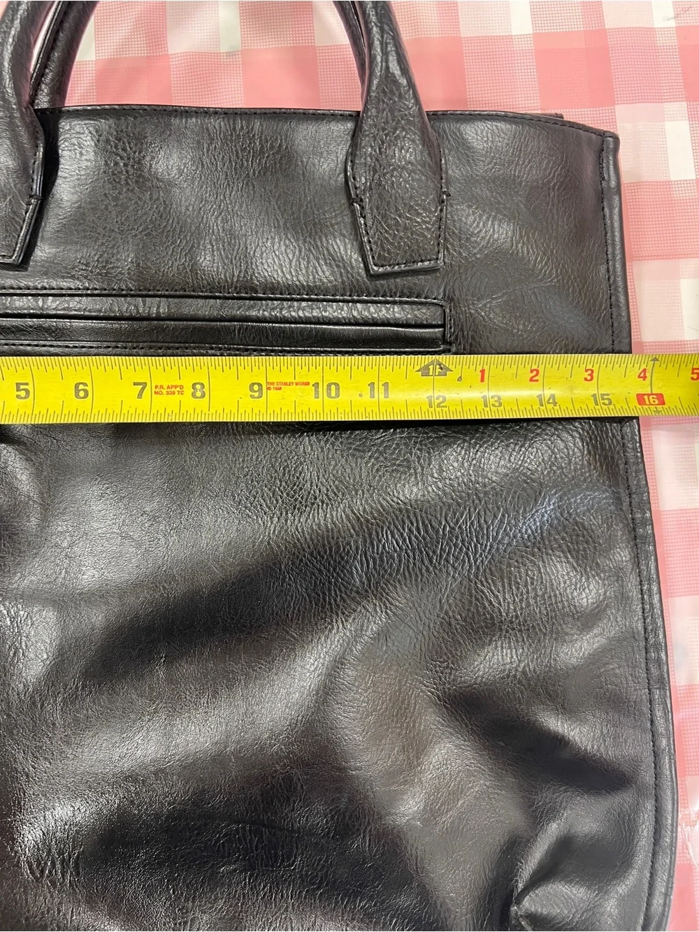Matt & Nat Black Messenger Tote with Detachable Strap